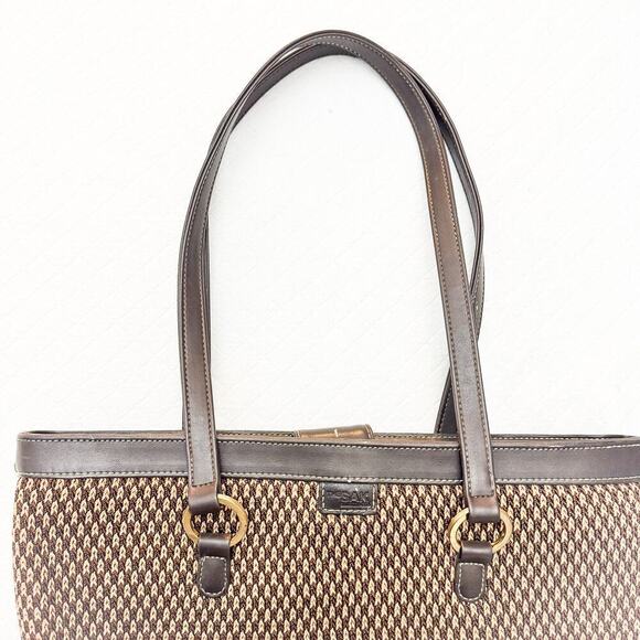 The Sak Brown Elliott Lucca Crochet Vintage Leather Handle Tan Handbag Purse - Picture 3 of 7